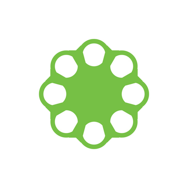 Diseño del logotipo de la flor verde vector - Vector, Imagen