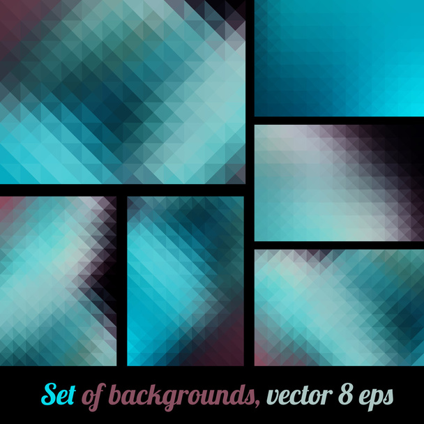 Set of sea-green backgrounds - Vector, afbeelding