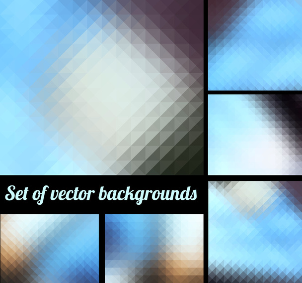 Set of blue backgrounds - Vector, Imagen