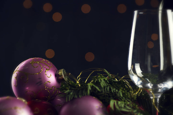 christmas decorations on background,close up - Foto, imagen