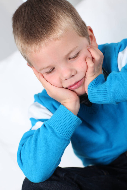 Portrait of kid with upset look - Φωτογραφία, εικόνα
