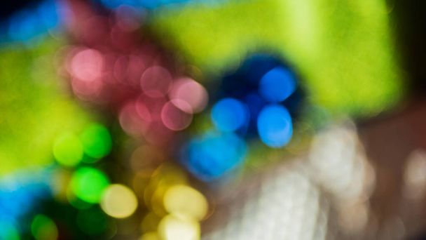 Abstrakti pyöreä bokeh tausta joulun ja uudenvuoden valo
 - Valokuva, kuva