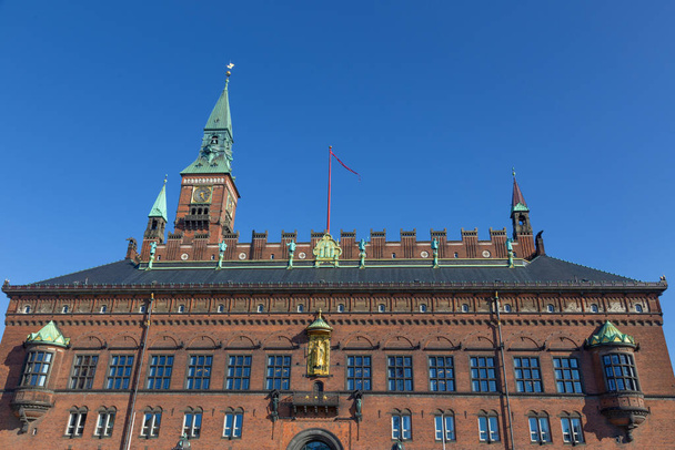 Town Hall building in central Copenhagen - Fotoğraf, Görsel