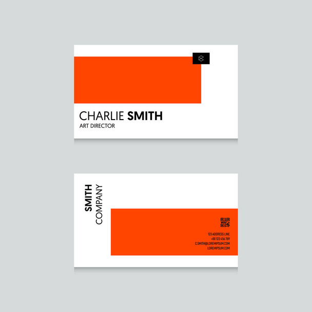 Diseño moderno profesional de la plantilla de la tarjeta de visita estilo minimalista moderno
 - Vector, Imagen