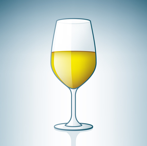 White Wine Glass - Vektor, obrázek
