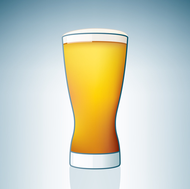 軽いビール ガラス - ベクター画像