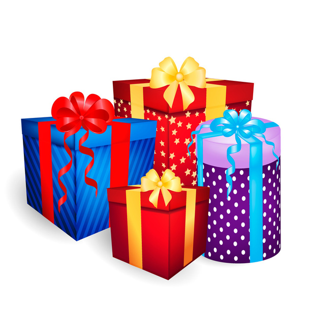 christmas gift boxes vector - Vector, Image