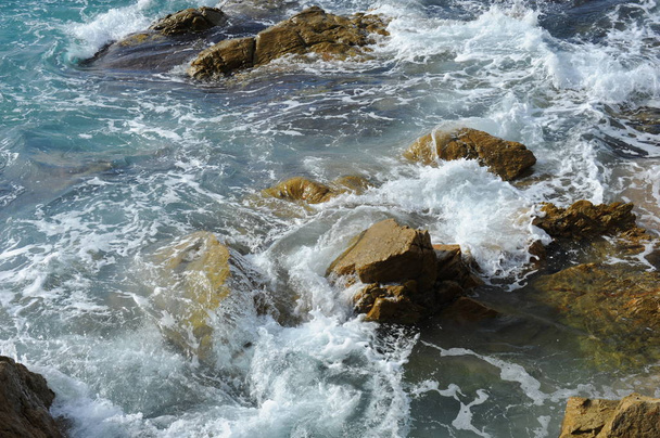 waves of blue sea water, nature and travel  - Valokuva, kuva
