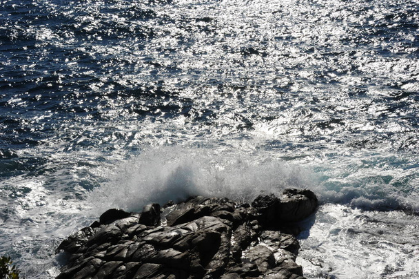 waves of blue sea water, nature and travel  - Photo, Image