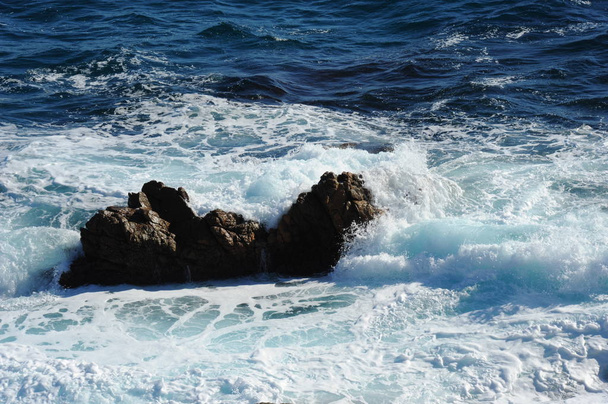 waves of blue sea water, nature and travel  - Foto, imagen