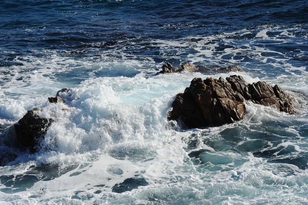 waves of blue sea water, nature and travel  - Foto, imagen