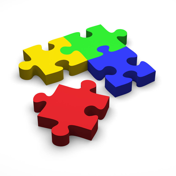 jigsaw puzzle, connectivity game - Foto, afbeelding
