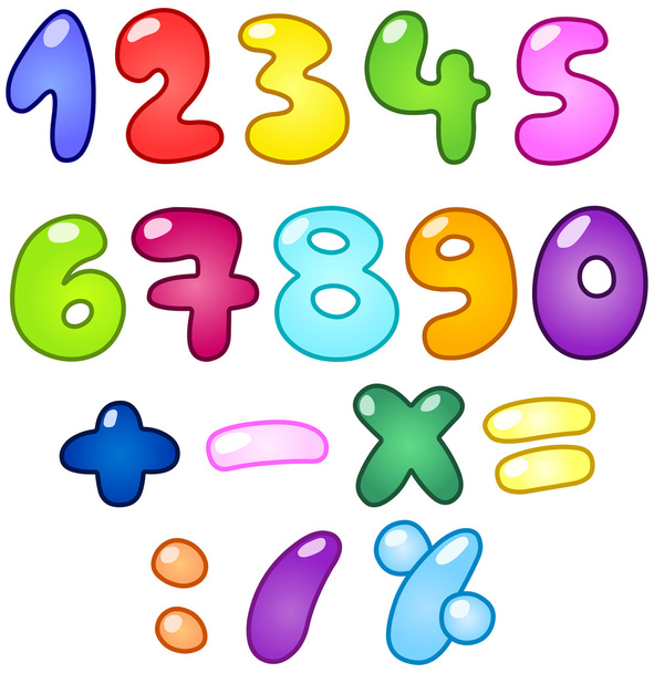 Bubble numbers - Vector, Image