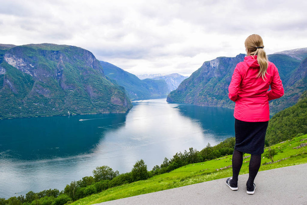 Het landschap van Aurlandsfjord in Noorwegen. - Foto, afbeelding