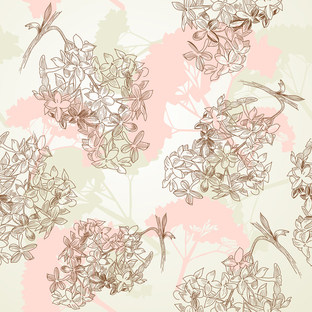 Vintage floral pattern - Διάνυσμα, εικόνα