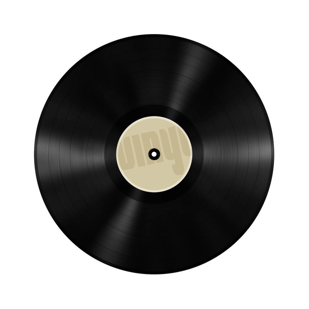 an illustration of an old vinyl record - Photo, image