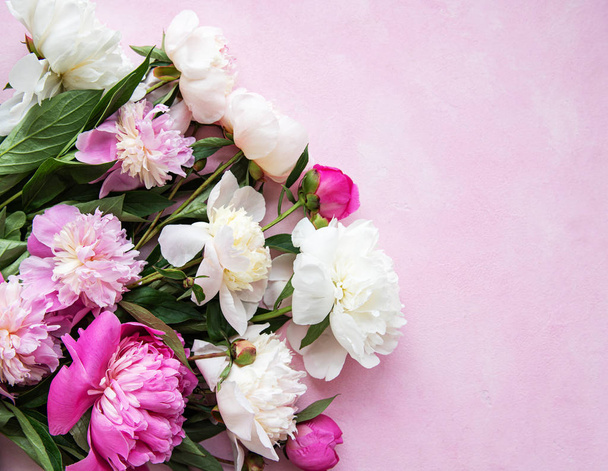 Background with pink peonies - Photo, Image