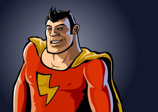 superhero man with a super hero - Foto, afbeelding