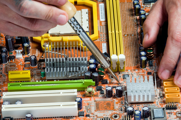 Soldering a circuit board - Photo, Image