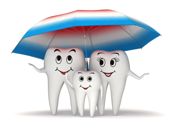 3d Protezione familiare dei denti sorridenti - ombrello
 - Foto, immagini
