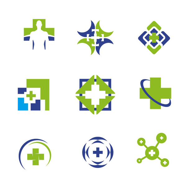 Векторный шаблон медицинского логотипа
 - Вектор,изображение