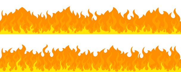 Flamme de feu bordures cadre - Vecteur, image