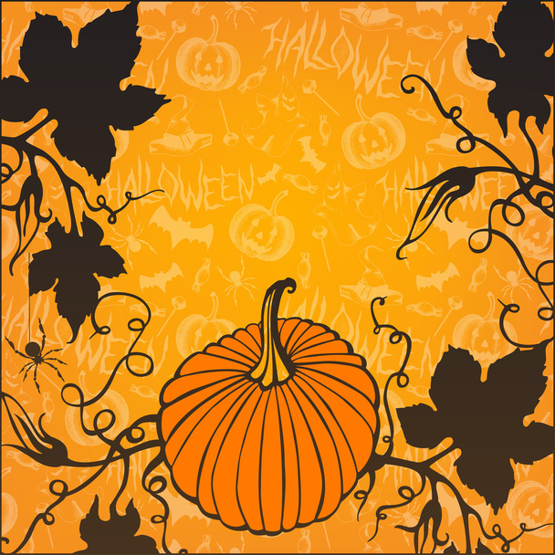 Vector card design for Halloween celebration - Vektor, obrázek
