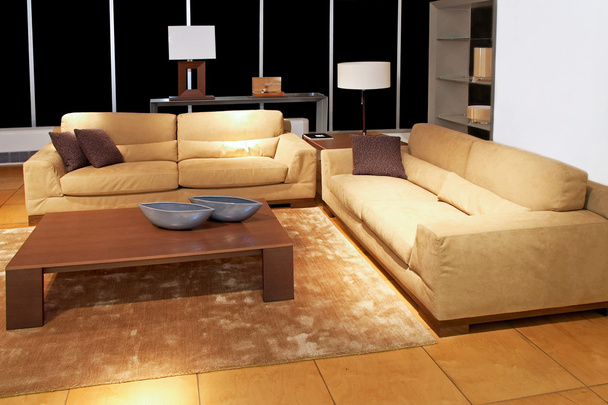Living room brown - Foto, imagen