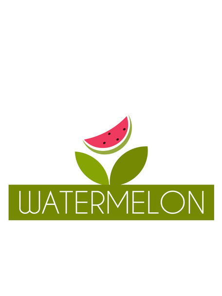 Fresh watermelon logo on a white background - Вектор, зображення