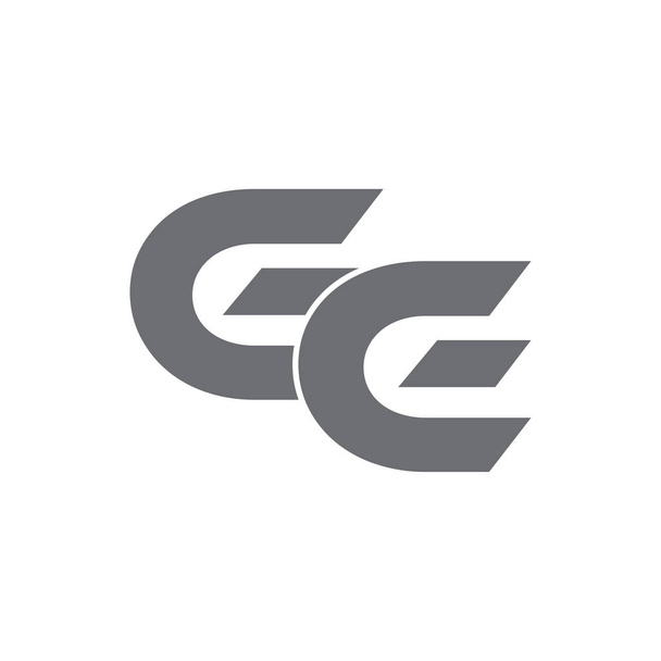 letter ge simple geometric logo vector - Vector, Image