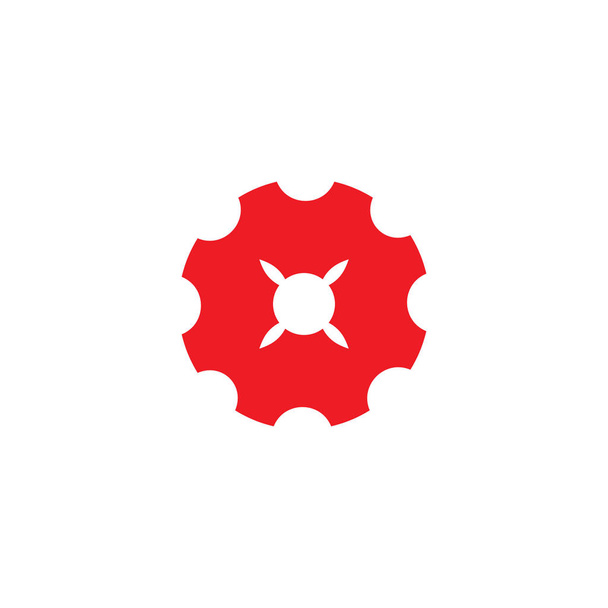 kiilto ratas kone symboli, geometrinen muotoilu logo vektori
 - Vektori, kuva