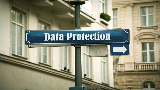 Ochrona danych w Street Sign - Zdjęcie, obraz
