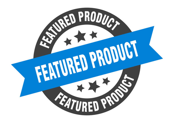 featured product sign. featured product round ribbon sticker. featured product tag - ベクター画像