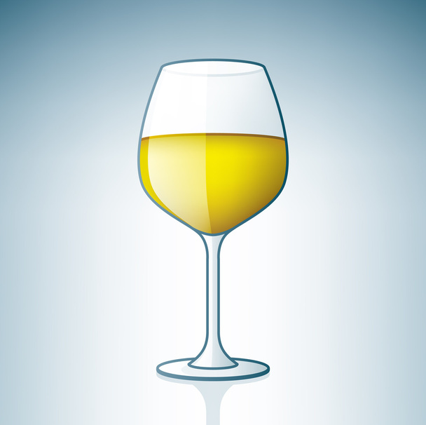 Біле вино скла
 - Вектор, зображення
