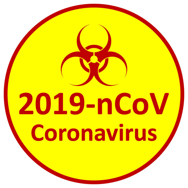 Coronavirus danger sign. - Διάνυσμα, εικόνα