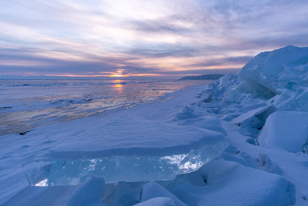 Ice hummocks on Lake Baikal - Valokuva, kuva