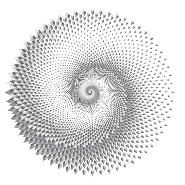 Wzór spiralny lub tekstura z półtonem kropkowanym - Wektor, obraz
