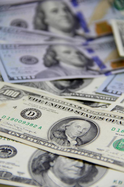American dollars banknotes close-up view - Photo, Image