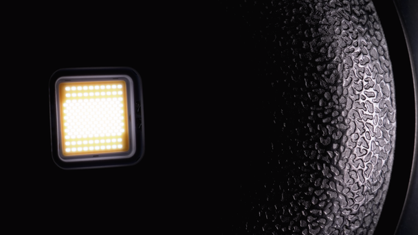 Professional White Studio LED Light Close-up - 映像、動画