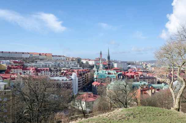 outwardly across the linnestad from the skansen krona in gothenburg - Photo, image