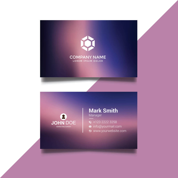 Business card design template - Vector, Image