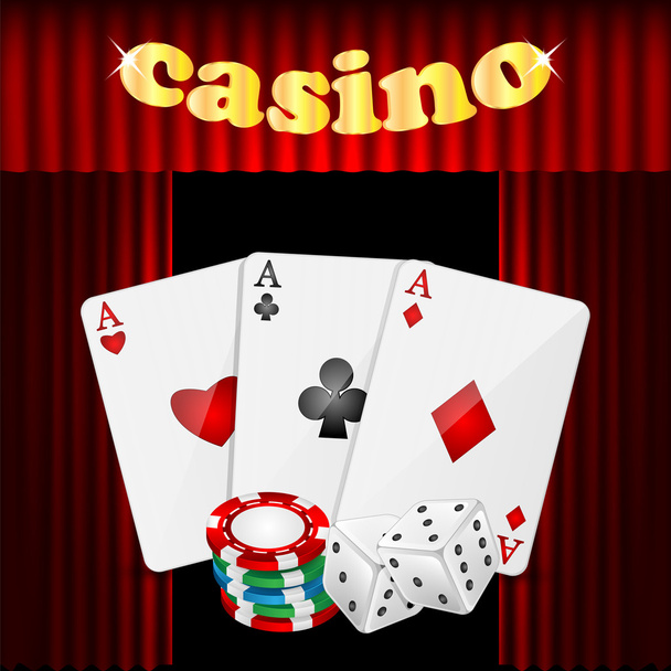 オブジェクトの背景にカジノのカジノ background.set - ベクター画像