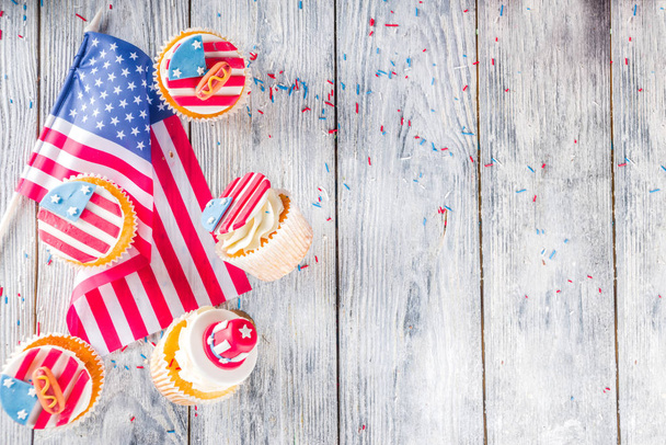 Patriotic USA cupcakes - Valokuva, kuva