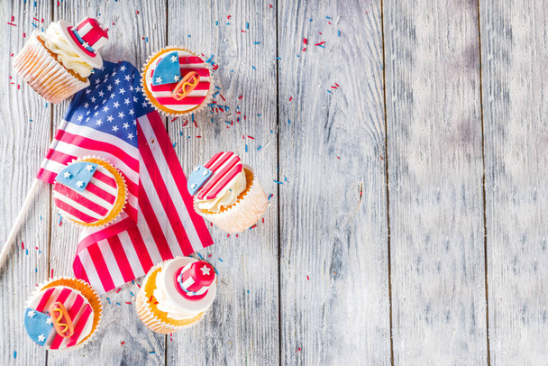 Patriotic USA cupcakes - Valokuva, kuva