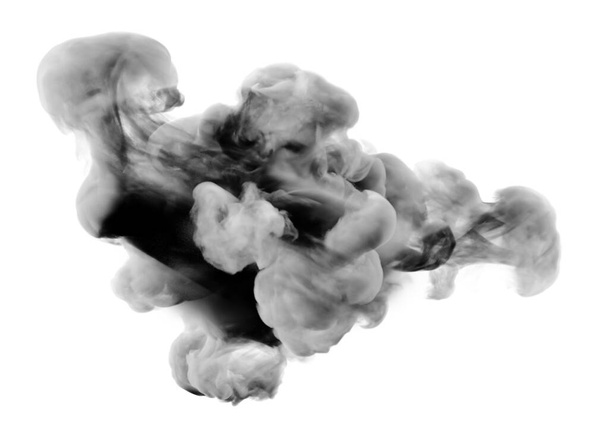 Light gray smoke on a white background. 3d illustration, 3d rendering. - Photo, Image