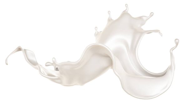 Um pouco de leite. Ilustração 3d, renderização 3d
. - Foto, Imagem