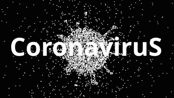 Graphic animation of the coronavirus flu epidemic in China. - Photo, Image