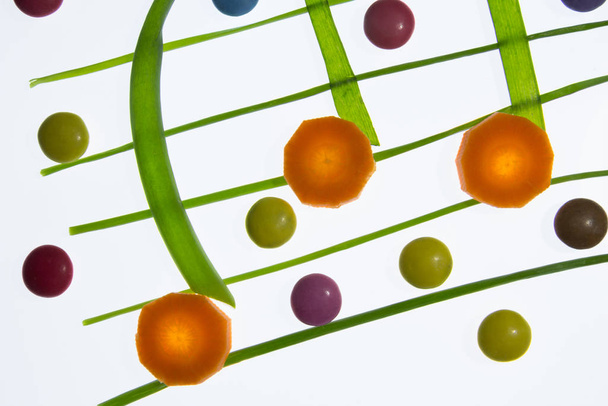 colorful and healthy music notes - Foto, immagini