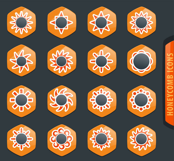 Set of sun icons - Vecteur, image