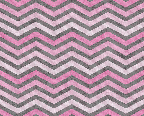 Pink and Gray Zigzag Textured Fabric Background - Photo, Image